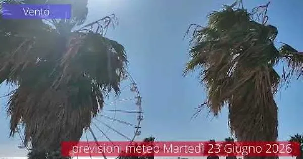 Previsioni del tempo di martedì 23 Giugno 2026