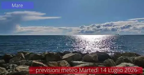 Previsioni del tempo di martedì 14 Luglio 2026