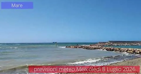Previsioni del tempo di mercoledì 8 Luglio 2026