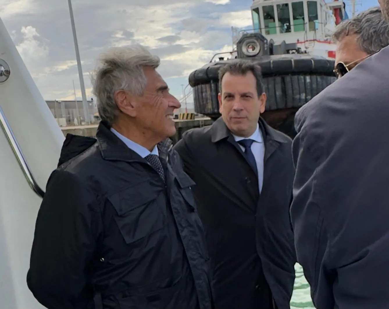 Il presidente di Assoporti Roberto Petri in visita al porto di Civitavecchia - TRC Giornale