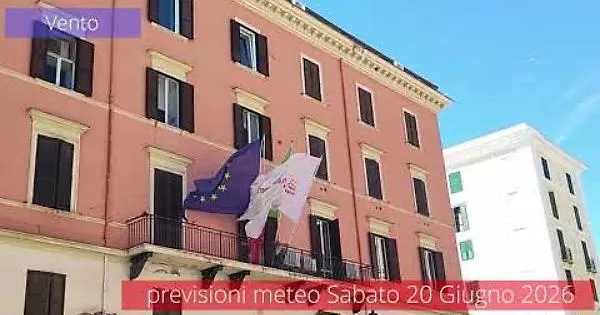 Previsioni del tempo di sabato 20 Giugno 2026